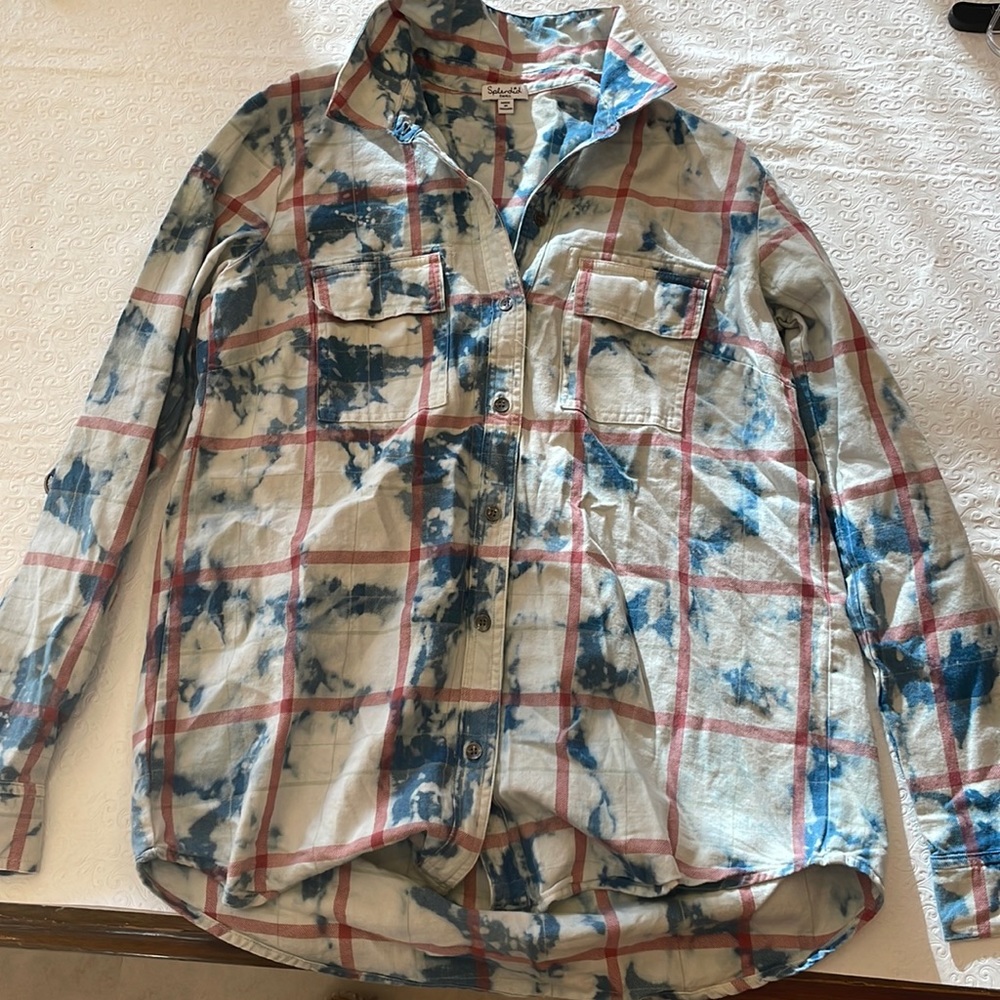 Splendid lightly worn cloud pattern button down